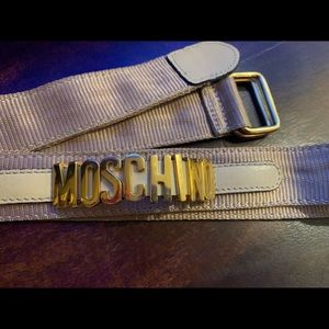 Moschino 80s vintage rare Logo belt XS